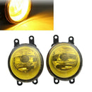2Pcs Left+Right Fog Light Lamp Yellow Lens Car Front Bumper Fog Light H11 B