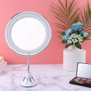 360 Rotation Mirror LED Suction Cup Shower Shave Make Up Fog Free Mirror