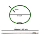 20Pack Colored Nylon Coated Stainless Steel Wire Keychains 2Mm 6.3 Inches A