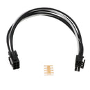 6 Pin PCIE Graphics Card GPU PSU Extension Cable 11.8in/30cm - Sleeved Black &