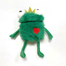 Cute cartoon stereo creative plush frog prince earphone set for Airpods 1/2