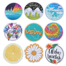 53Pcs Summer light yellow stickers DIY scrapbook suitcase laptop guitar stic TE