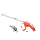 Loaded Spring Trigger Bent Tube Nozzle Red Air Blow Gun Dust Cleaner w/ Adapter