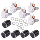 5Pcs 5KB B5K Ohm 3 Terminal Linear Taper Rotary Potentiometer Pot w/ washer nut