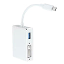 Multifunctional 4-in-1 Type-C to VGA HDMI DVI USB3.0 Port Converter Adapter