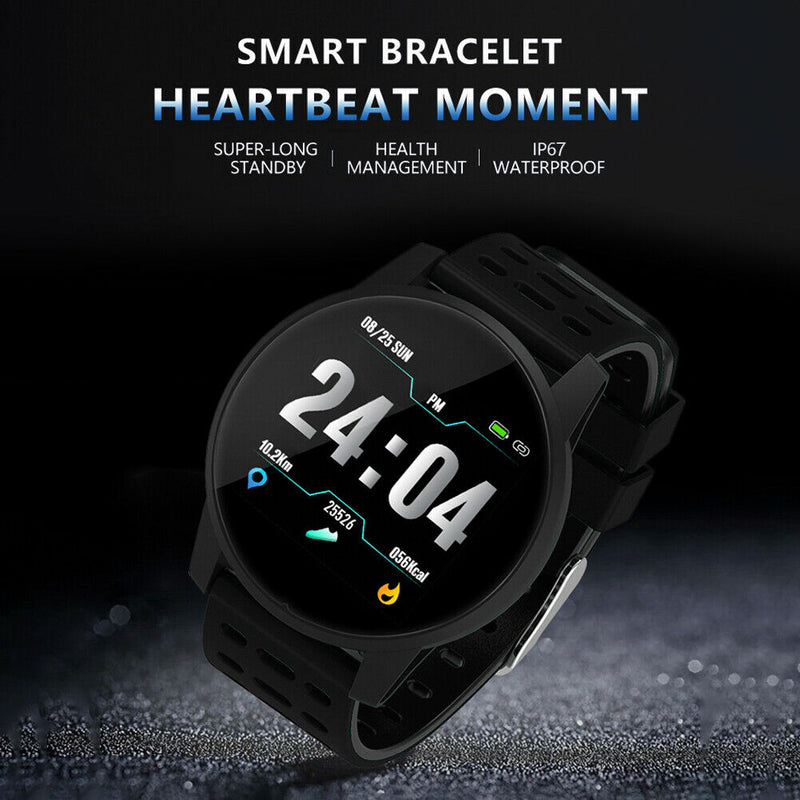 Smart Watch Heart Rate Blood Pressure Monitor IP67 Waterproof Sports Bracelet