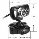 A2 LED Web Camera USB Webcam 360 Degree MIC Clip-On Web Cam for Youtube Com
