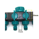 4 Way Garden Water Tap Splitter Adaptor Quick Thread Hose Pipe Connector A YDM