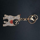 Deer shape Keychain Pendant DIY Point Drill Key chain Decoration Brand nfg CYM