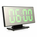 New Upgrate Digital Alarm Clock LED Mirror Clock Multifunction Snooze Displ N7W4