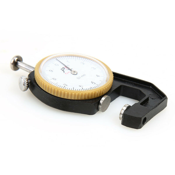 0-10mm 0.1mm Dial Leather Paper Thickness Gauge Meter Tester (Flat Head) A#S