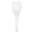 Kitchen Dotted White Plastic Flat Rice Scoop Paddle Meal Spoon V8O2