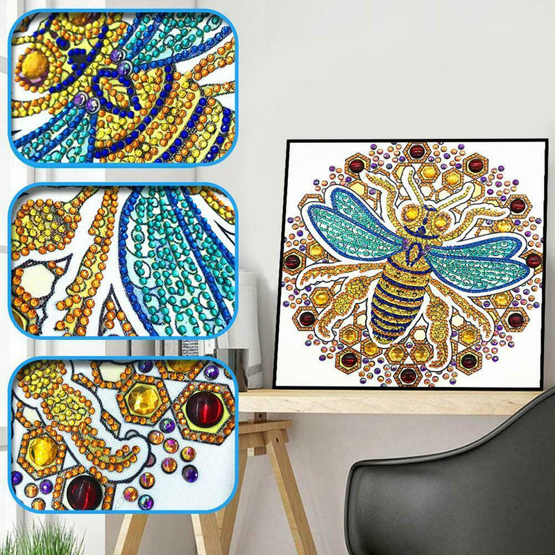 5D DIY Special Shaped Diamond Painting Bee Cross Stitch Mosaic Craft Kits
