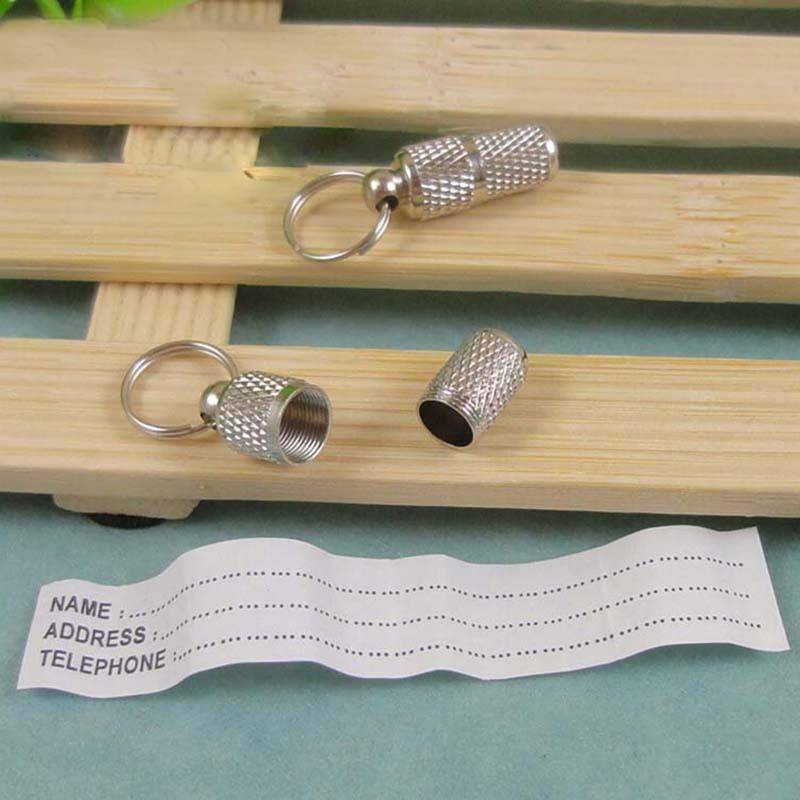 New 2pcs Popular Anti-Lost Stainless Steel Dog Tag Cat Tag Pet ID Name Tag Tube