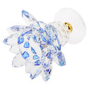 Buddhist Lotus Flower Tea Light Candlestick Candle Holder Crafts Blue
