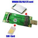 Mini PCI-E to USB Adapter with SIM 8Pin Card Slot for WWAN/LTE Module SN9F