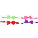12pcs Cute Kids Headband Bowknot Headbands Solid Color Hair Bows Hair Band A