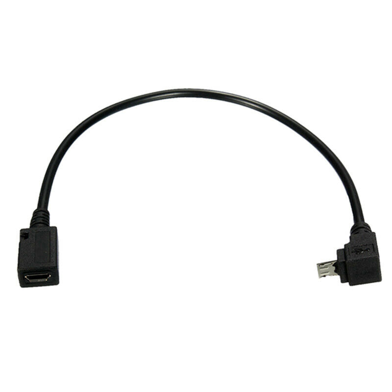 micro-USB 5 Pin Male To Female Down Direction 90 Degree Angle Extension Cab V5D4