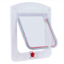 Lockable Cat Flap Door Kitten Dog Pet Lock Suitable for Any Wall White