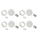 4 Pack 2" Nylon Floor Latch Lift Handle Buckle Flush Pull Yacht Boat - White