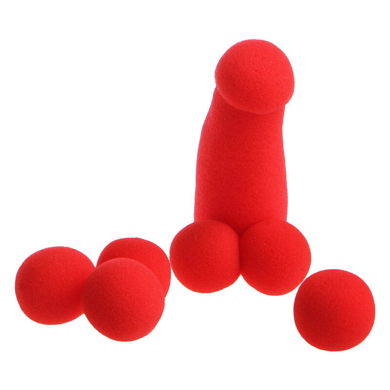 4Pcs Small Sponge Brother Red Sponge Balls Funny Stage Prop Magic Tricks Toys