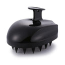 Silicone Shampoo Scalp Massage Brush Bath Body Hair Washing Comb (Black)