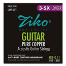 Ziko 011-050 Dr-011 Acoustic Guitar Strings Pure Copper Anti-Rust Strings M