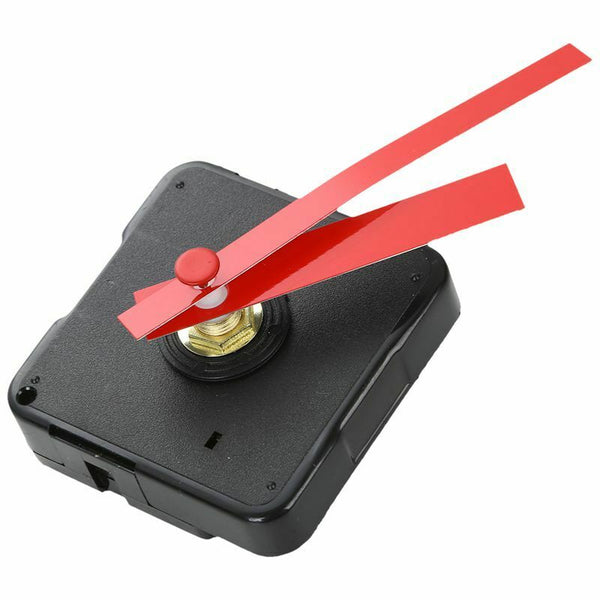 1 Set Silent Wall Clock Quartz Mechanism Black and Red DIY Wall Clock Quart X8Q9