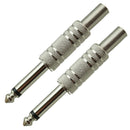 2x Guitar Bass 6.35mm Straight Jack Socket Plug Cable Connector Replacement