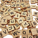 100 Pcs Kids Wooden Scrabble Tiles Letter Alphabet Number Craft English-Toys