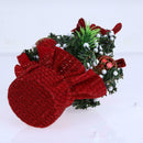 Christmas Tree Mini Bonsai Ornament Table Decor for Home Festival(Red)