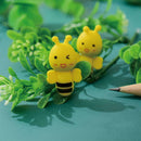 4Pcs/Set Cute Little Bee Design Rubber Pencil Eraser Office Stationery Stud C3O5