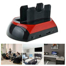 UK 2.5" 3.5" SATA IDE HDD Docking Station Dual Hard Disk Dock e-SATA Hub M4P7