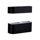 Household Door Umbrella Rain Free Drain Stand Storage Holder Rack Black Set