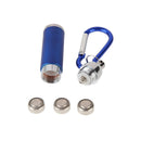 Blue Useful Retracted Mini Pocket Carabina Torch LED Light Flashlight Lamp  A