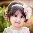 Flower Lace Rhinestone Headband Elastic Hair Band Baby Girl Kid Hair Accessory3C