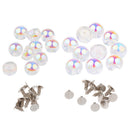 20 Sets Pearls Rivets Studs Set for Dress Clothes Bracelet Bag Crafts 8/10mm