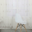 Leaf Embroidered Bedroom Half Blackout Curtain Living Room Window Blinds