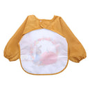 Cartoon Full Sleeve Baby Bib Waterproof Paint Feeding Apron (Pink Rabbit)