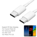 1m 3A Type C Male to USB-C Male USB 3.1 Cable PD Fast Charging Data Wire