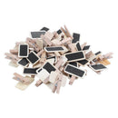50 Mini blackboard wood message slate rectangle clip clip panel card memos  S6R2