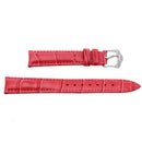 Strap Leather strap Color Rose red Replacement for Fashion Watch 18mm