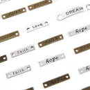 80Pcs/lot Mixed Words Letters Connector Pendants Beads Charms Pendant Craft  Hn
