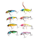 8pc/set Cicada Insect Fishing Lures Baits Crankbait Treble Hooks Tackle 3.4g
