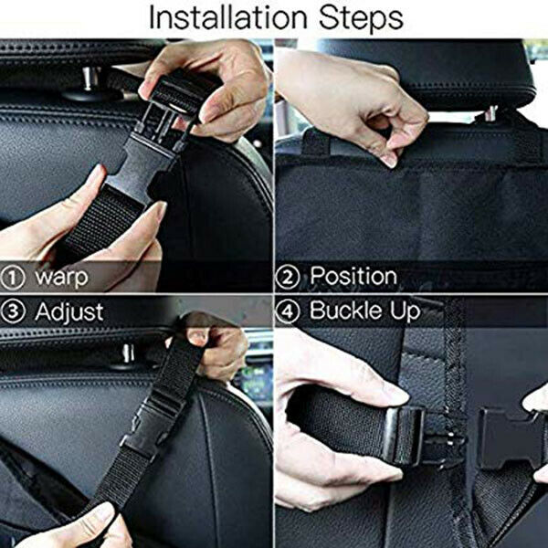 1X(Backseat Car Organizer Storage Bag Holder For Ipad Tablet Bottle Drink T