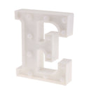 White Large Plastic Marquee Freestanding Alphabet LED Light UP Letters E