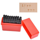 Alphabet Stamps Craft Set Letters Punch Steel Metal Leather Tool Case 8mm