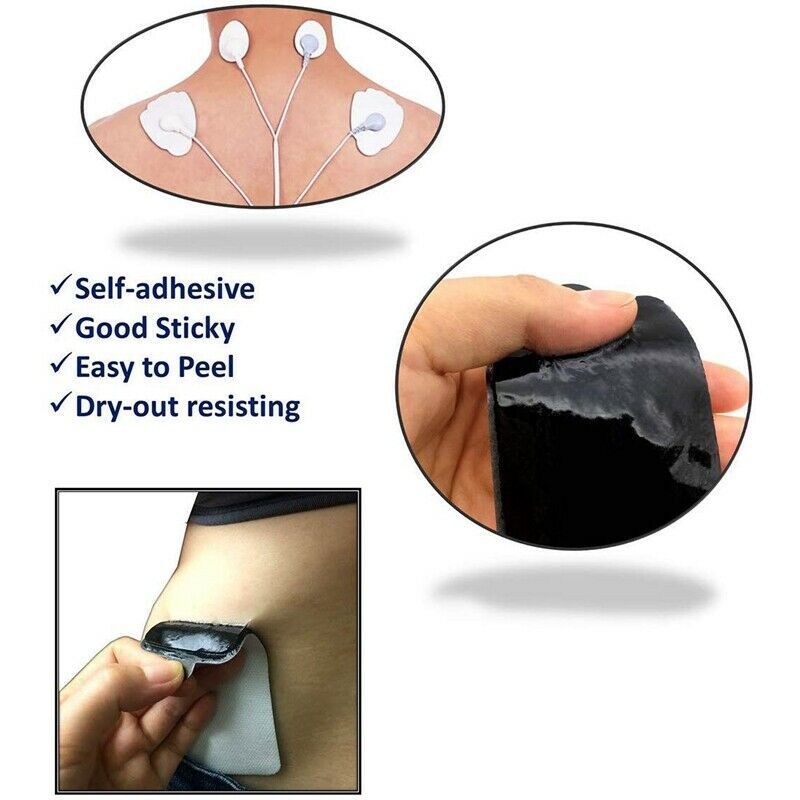 20 Pcs Unit Pads Replacement Electrodes for TENS Unit Reusable Self AdhesiveV8X3