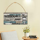 Wall ARTS Printed Wood Plaque Door Hanging Welcome Sign Please Seat Yourself