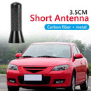 3.5cm Car Roof Antenna Carbon Fiber Screw Metal Stubby Mast Antenna (Black) A
